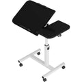 Adjustable Folding Computer Desk Stand Floor-Standing Movable Bedside Table - Black - SuperSaverAU - view 6