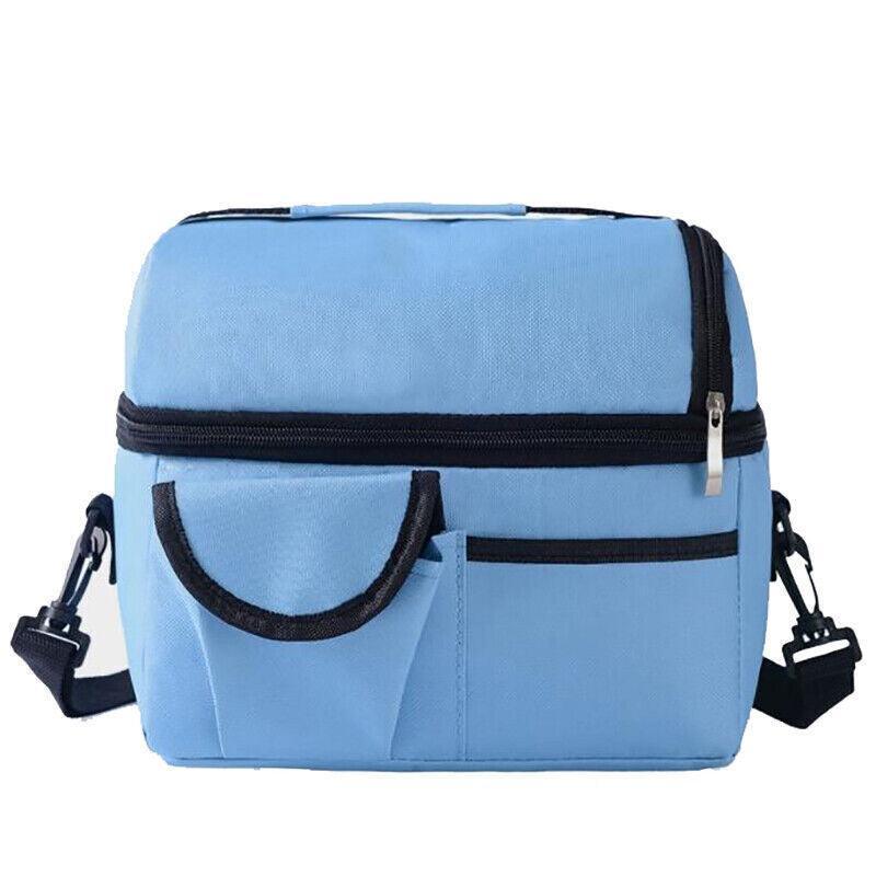 Premium Insulated Lunch Bag Cooler - Light Blue, 8L