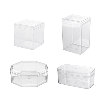 20pcs Transparent Biscuit Box Set - 5.5x9.5cm Cake Storage