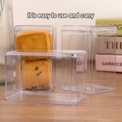 20pcs Transparent Biscuit Box Set - 5.5x9.5cm Cake Storage