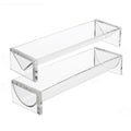 Premium Transparent Acrylic Biscuit Display Trays – 22 x 7cm, 2 Pack
