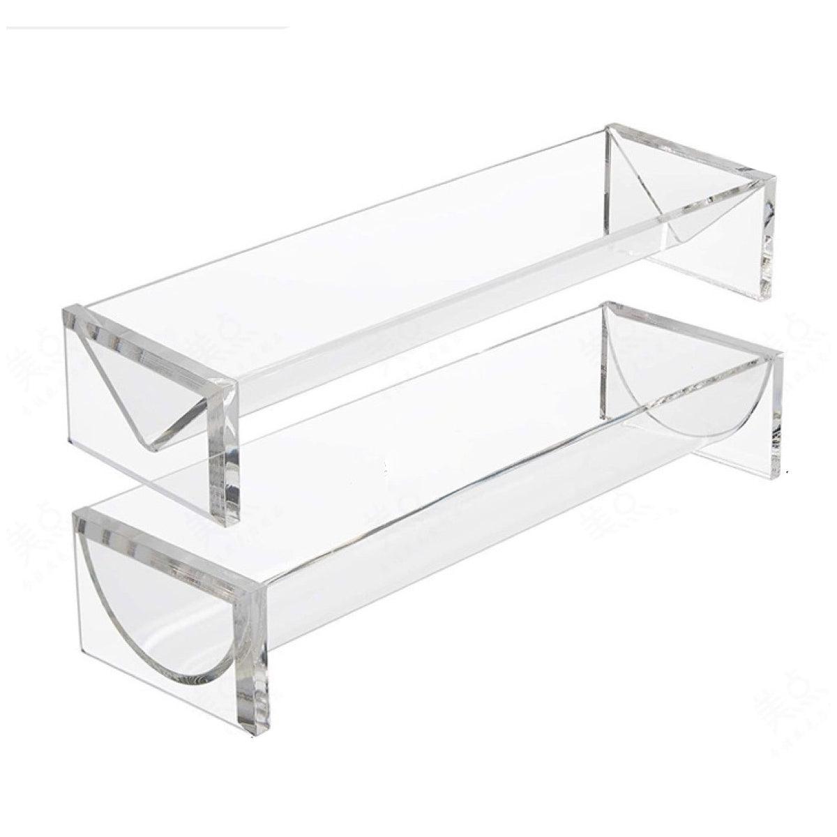 Premium Transparent Acrylic Biscuit Display Trays – 22 x 7cm, 2 Pack