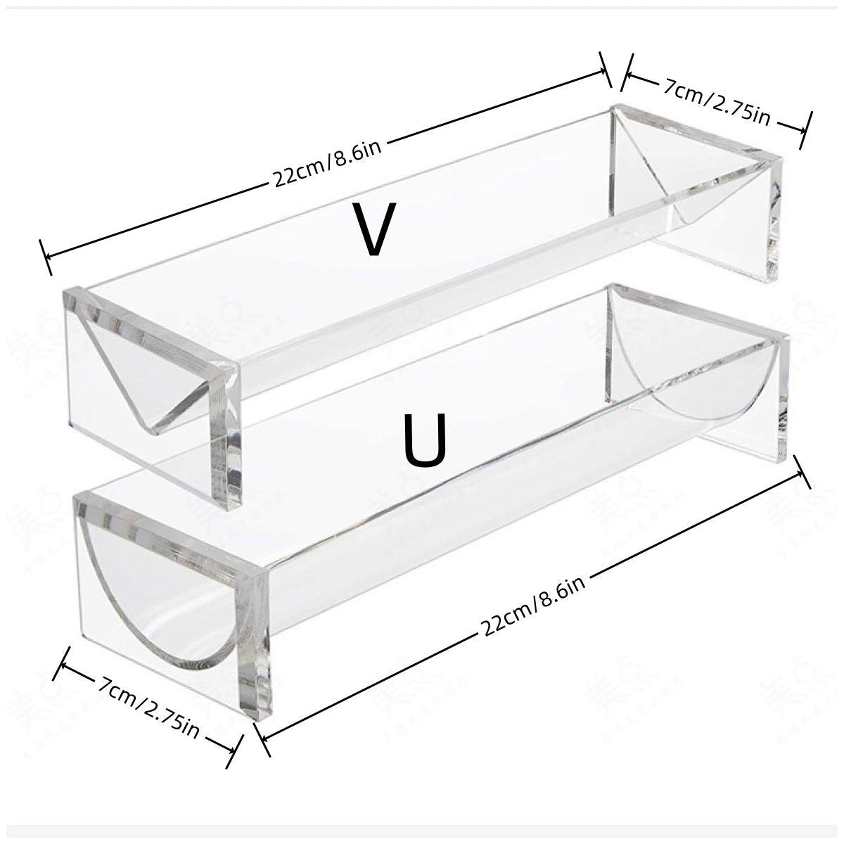 Premium Transparent Acrylic Biscuit Display Trays – 22 x 7cm, 2 Pack
