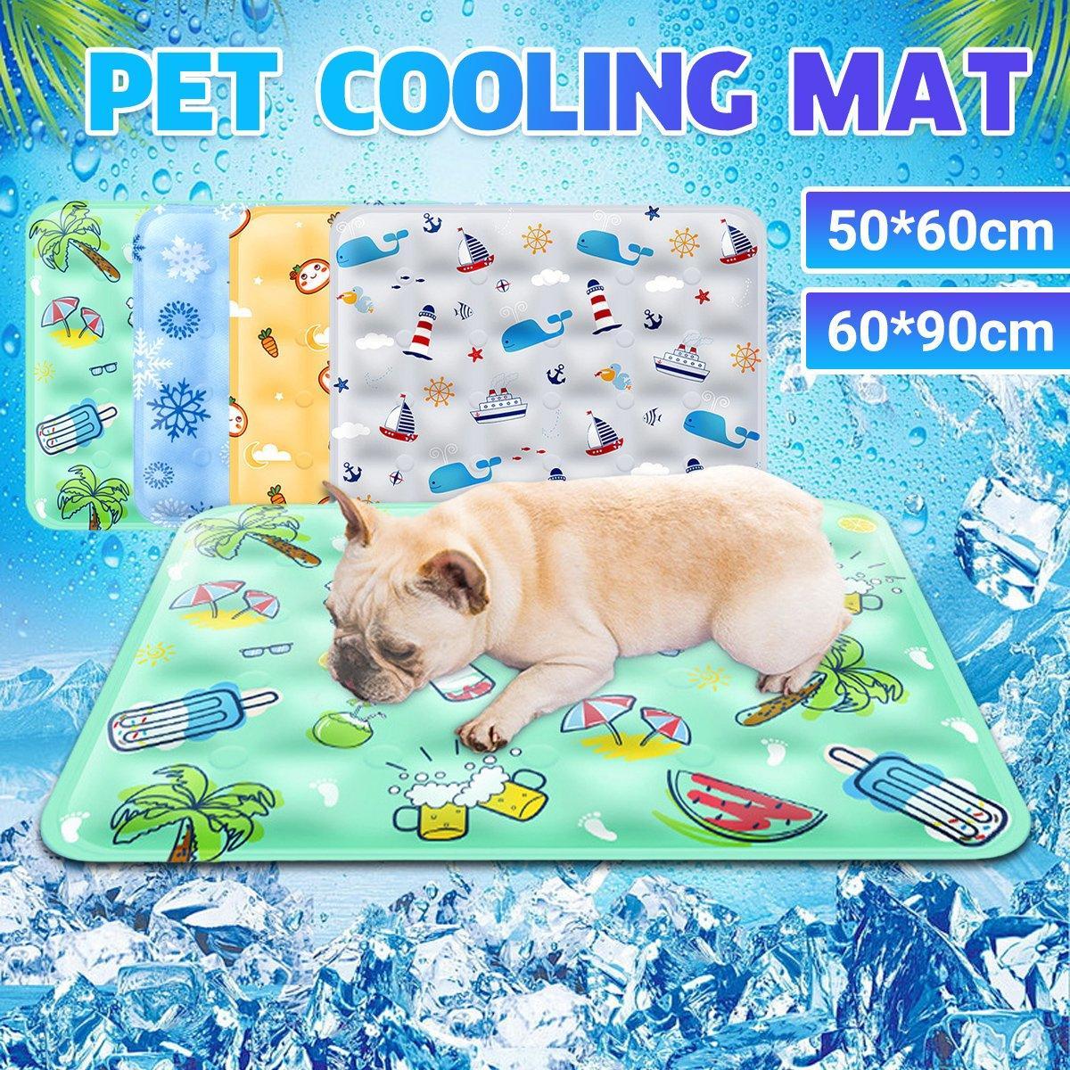 Cooling Ice Mat for Pets - Summer Dog and Cat Cooling Pad - Green - 60x90cm