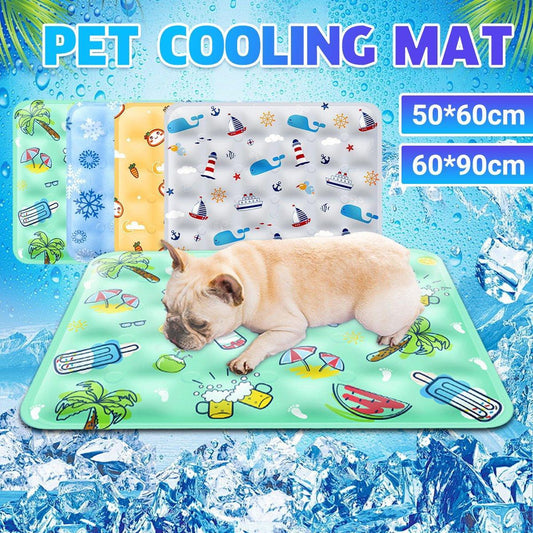 Cooling Ice Mat for Pets - Summer Dog and Cat Cooling Pad - Green - 60x90cm