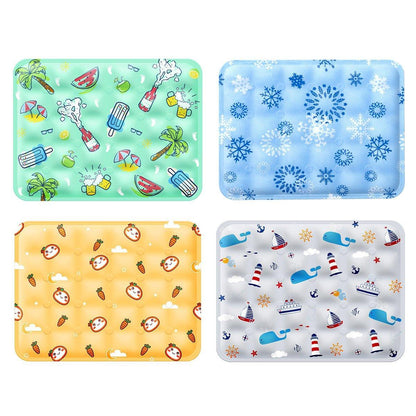 Cooling Ice Mat for Pets - Summer Dog and Cat Cooling Pad - Green - 60x90cm