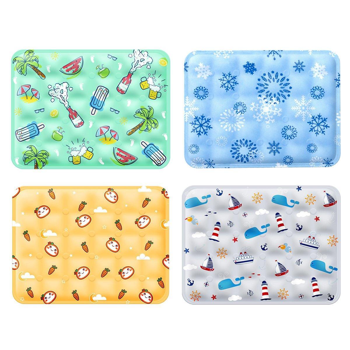 Cooling Ice Mat for Pets - Non-Toxic Gel, Portable, Grey - 60x90cm