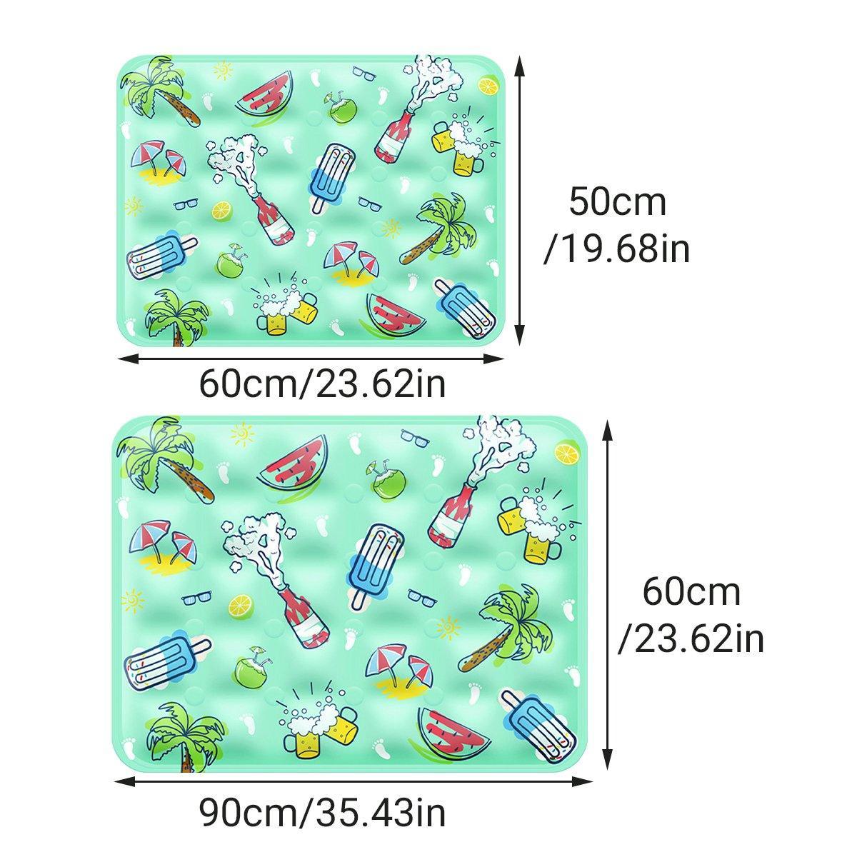 Cooling Ice Mat for Pets - Non-Toxic Gel, Portable, 60x90cm - Grey