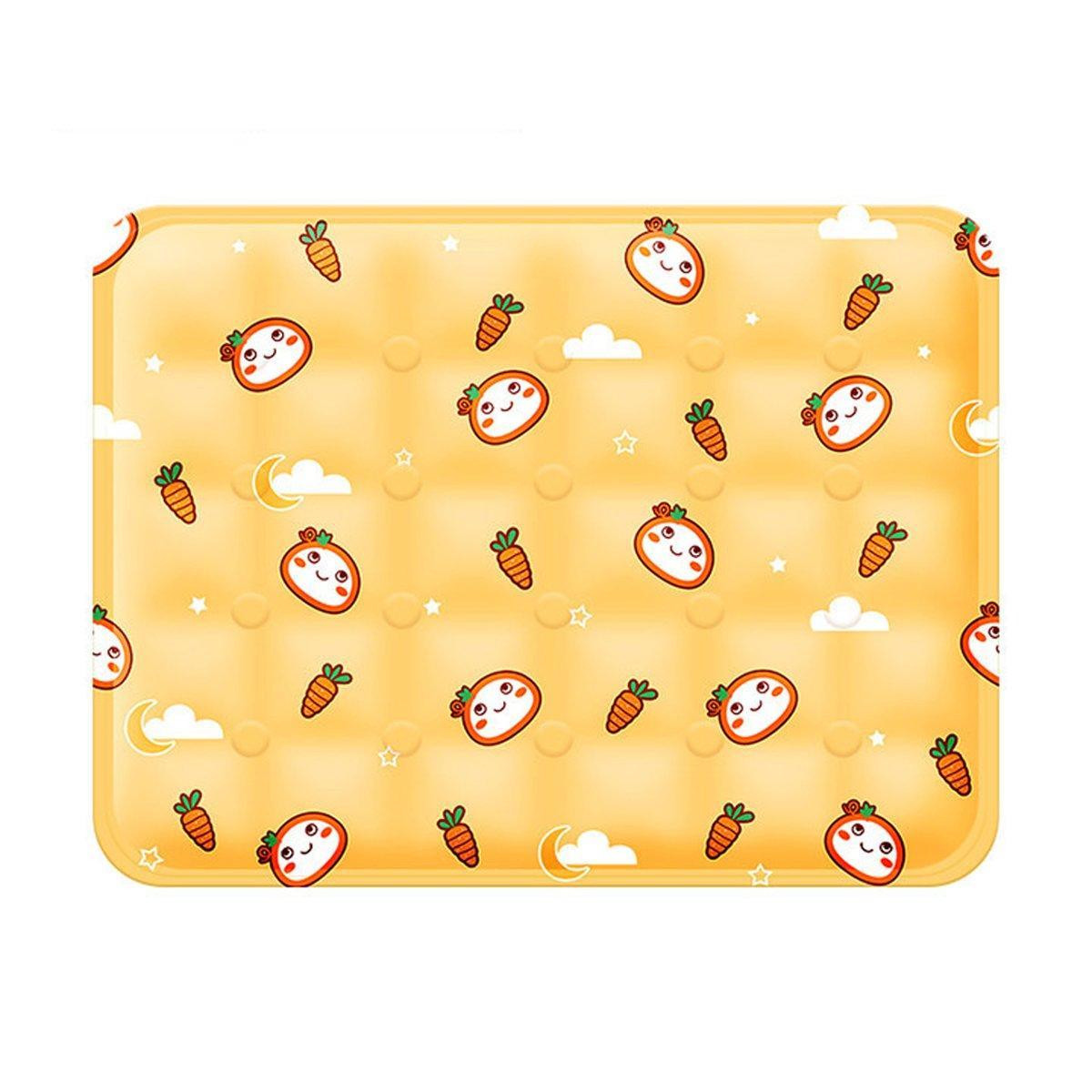 Cooling Ice Mat for Pets - Summer Dog and Cat Cooling Pad - Yellow - 60x90cm