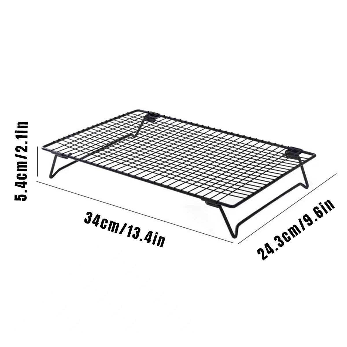 Premium Collapsible Black Mesh Cake Cooling Rack