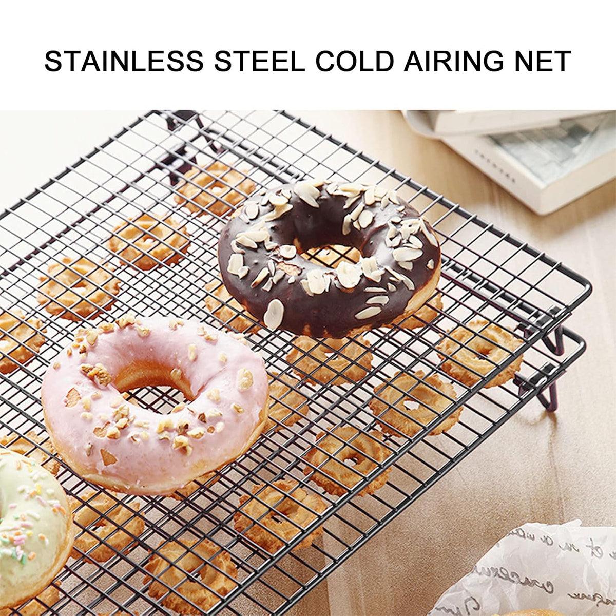Premium Collapsible Black Mesh Cake Cooling Rack