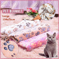 Premium Paw Print Fleece Pet Blanket - Brown Large