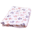 Premium Paw Print Fleece Pet Blanket - Brown Large