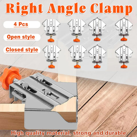 Premium 90° Right Angle Clamp Set – Closed Style 4 Pack