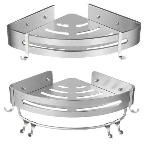 Premium Wall Mounted Stainless Steel Corner Shower Shelf Single Layer