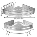 Premium Wall Mounted Stainless Steel Corner Shower Shelf Single Layer