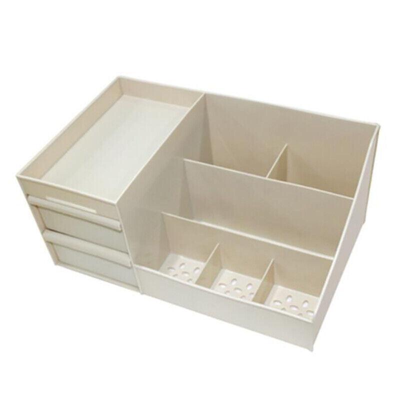 Premium Pink Cosmetic Makeup Organiser with Drawers and Open Storage Compartments