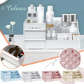 Premium White Cosmetic Makeup Organiser with Drawers and Open Storage Compartments