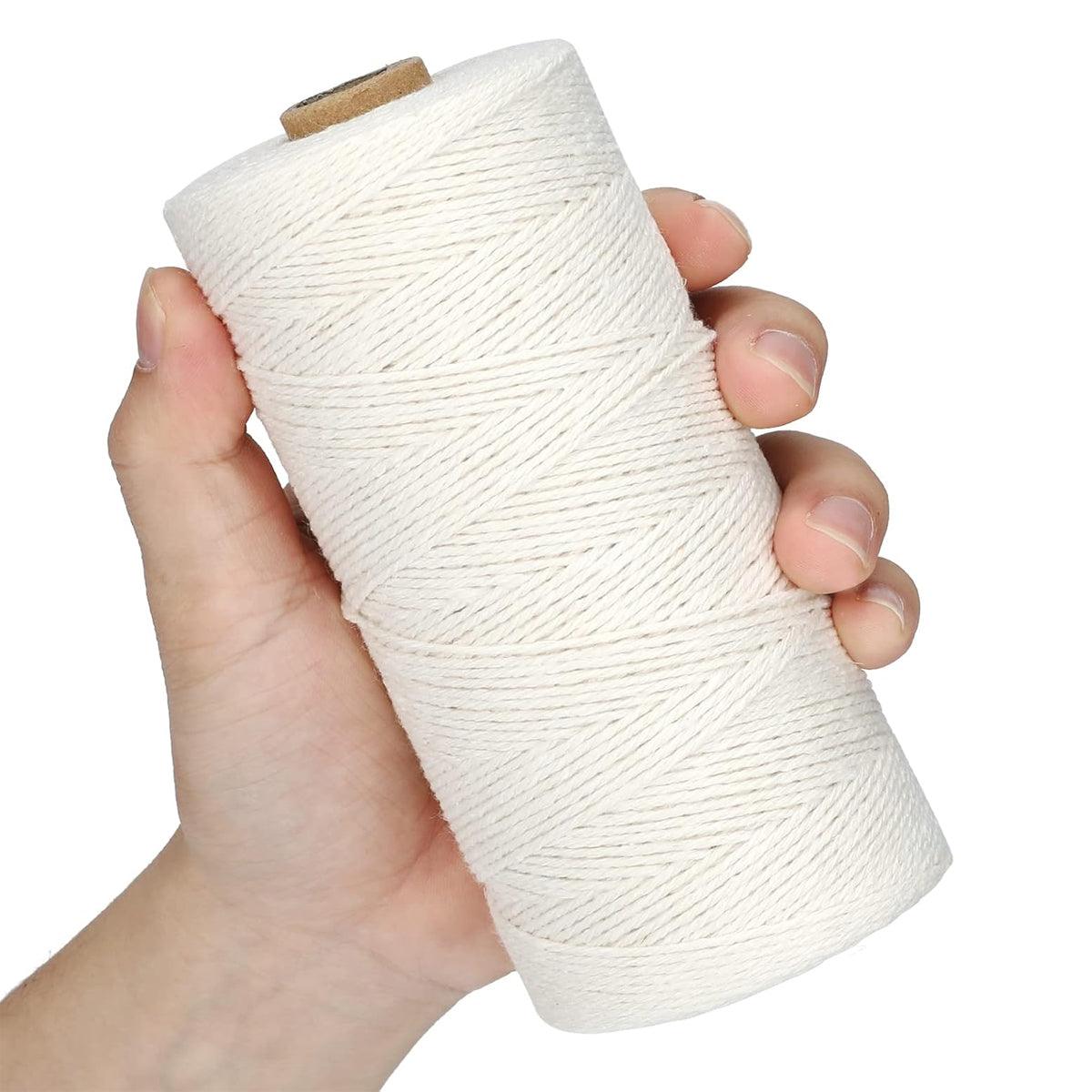 Cotton Rope Macrame Cord 12mm x 50m, Natural Cotton, DIY Craft, Binding String