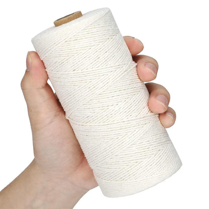 Cotton Rope Macrame Cord 12mm x 50m, Natural Cotton, DIY Craft, Binding String