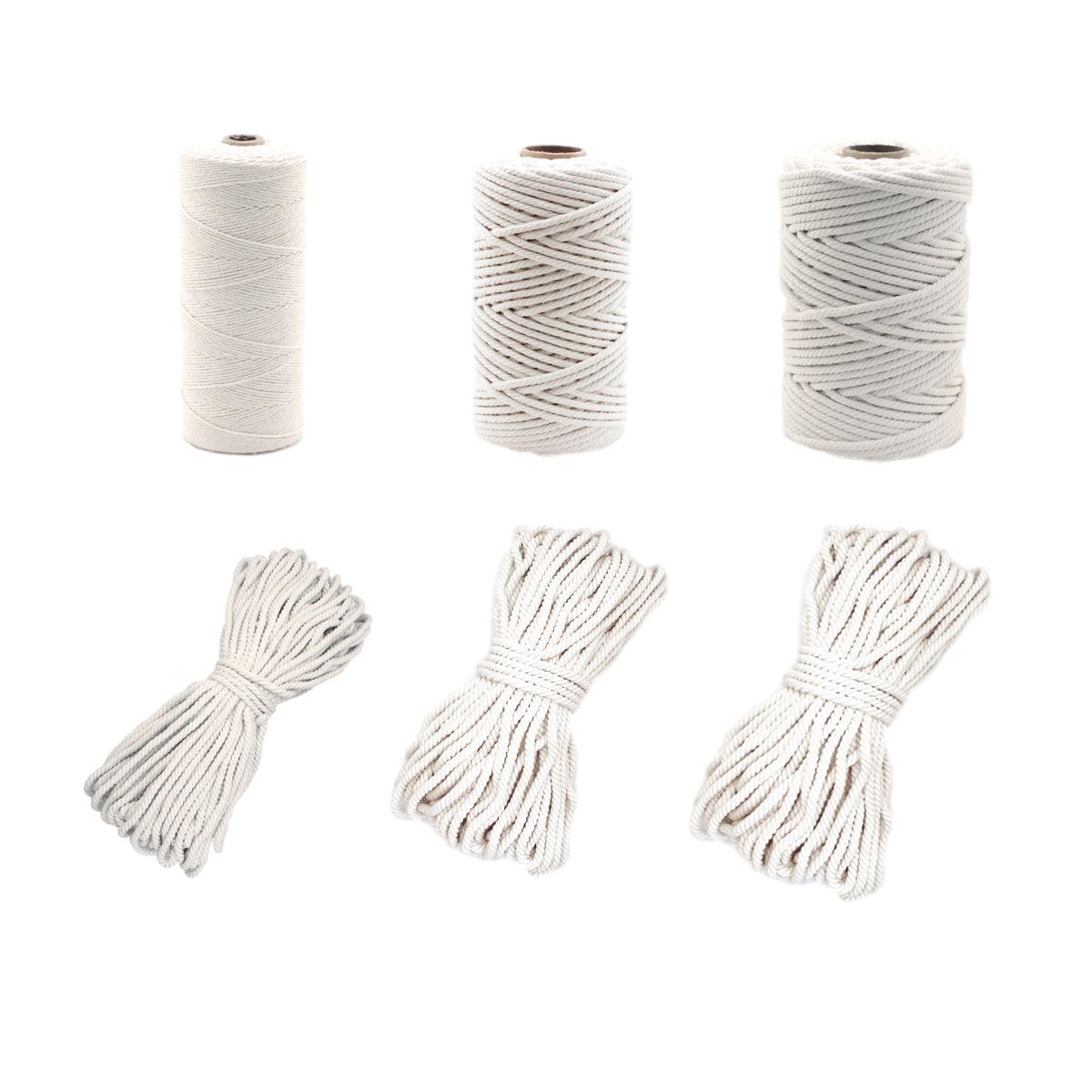 Natural Cotton Rope 6mm x 100m for Macrame, DIY Craft, and Home Décor