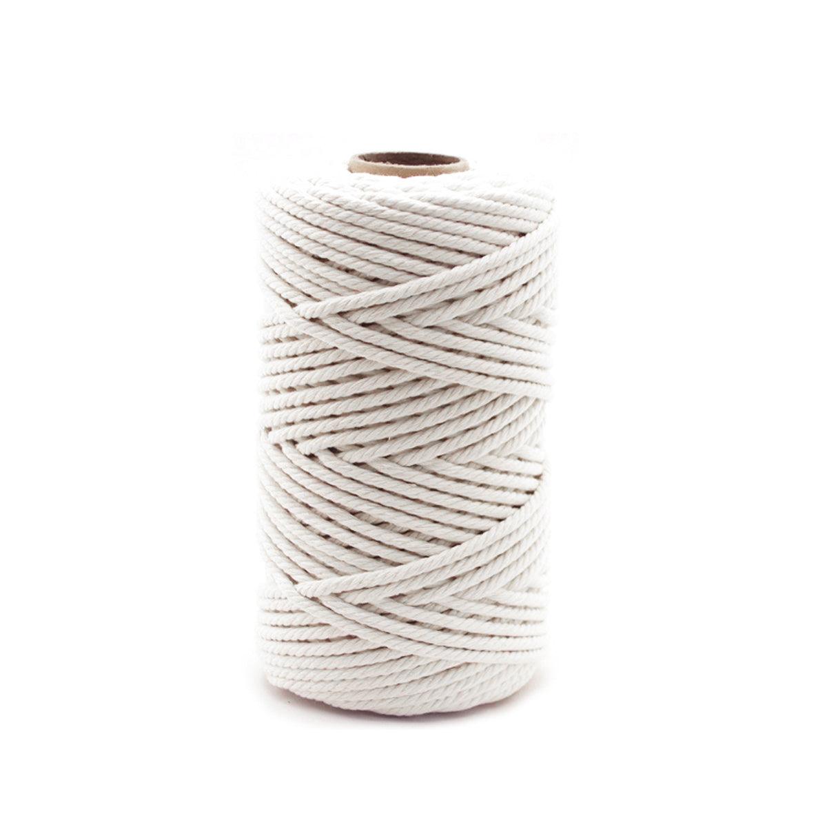 Natural Cotton Rope 6mm x 100m for Macrame, DIY Craft, and Home Décor