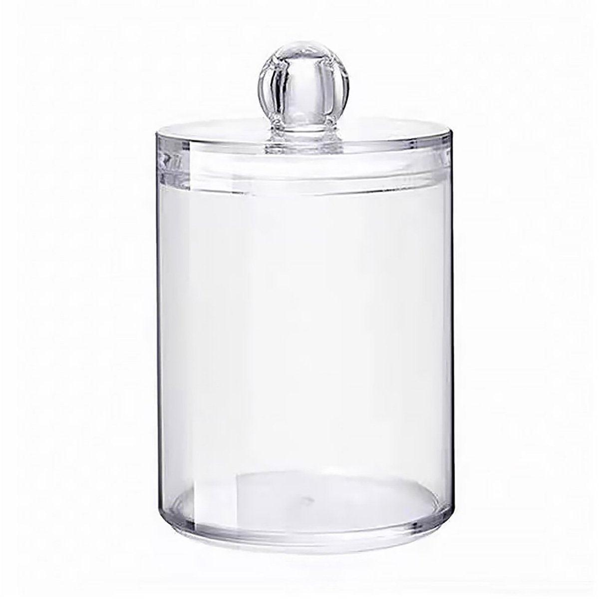 Premium Transparent Cotton Pad & Swab Storage Boxes with Lids - 4pcs