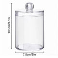 Premium Transparent Cotton Pad & Swab Storage Boxes with Lids - 4pcs
