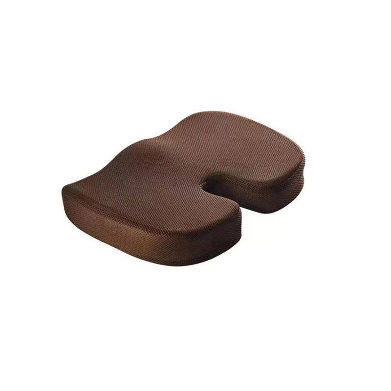 Orthopaedic Memory Foam Seat Cushion Support Back Pain Chair Pillow Car - Coffee