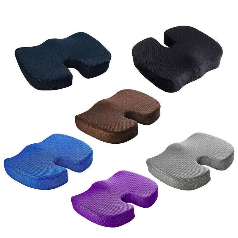 Orthopaedic Memory Foam Seat Cushion Support Back Pain Chair Pillow Car - Navy