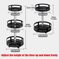 Premium Rotating Spice Rack – Black Adjustable Double Layer