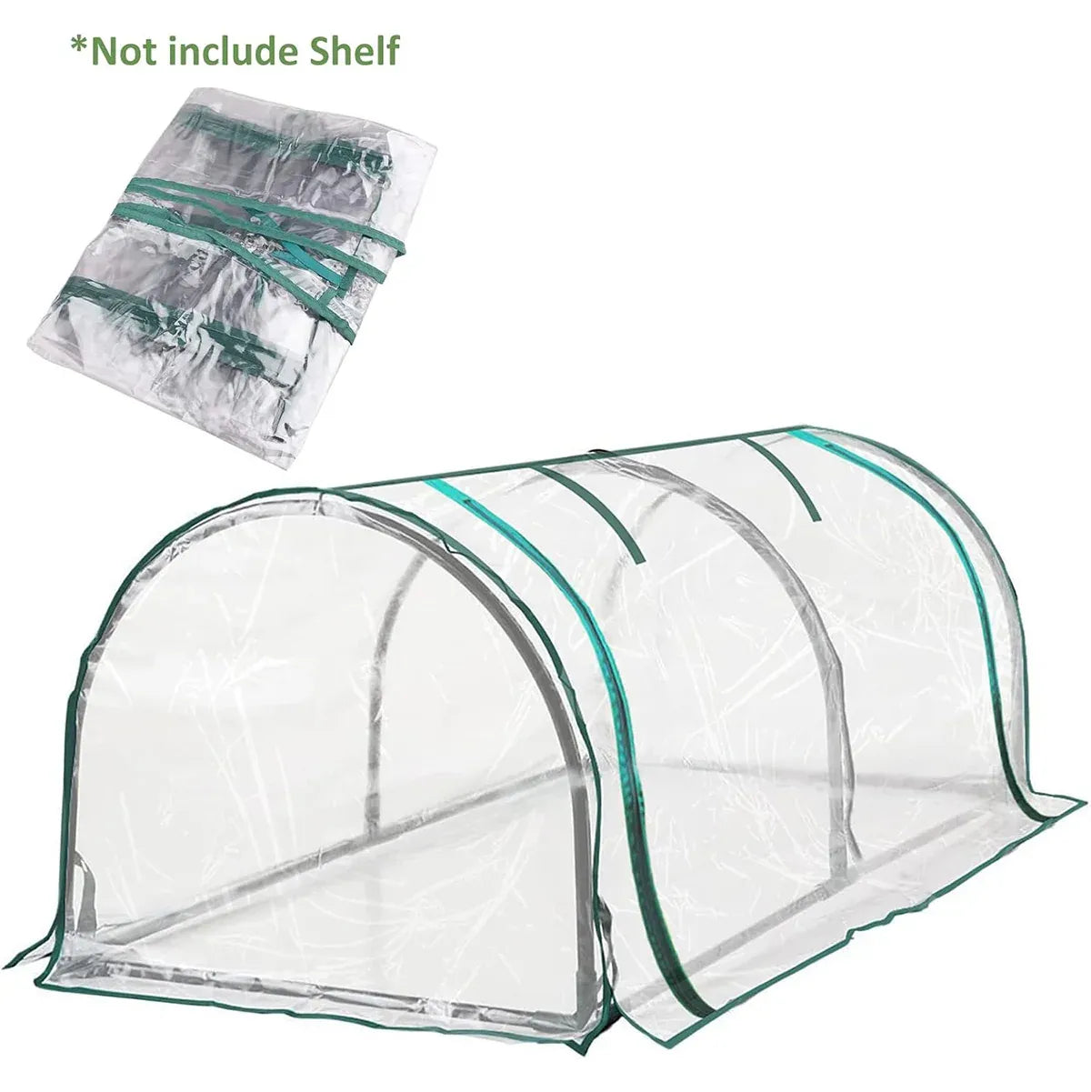 PVC Greenhouse Cover Replacement Plant Tent Garden Shelter 130 × 60 × 50 cm - Grid Style