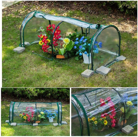 PVC Greenhouse Cover Replacement Plant Tent Garden Shelter 130 × 60 × 50 cm - Grid Style - SuperSaverAU - view 2