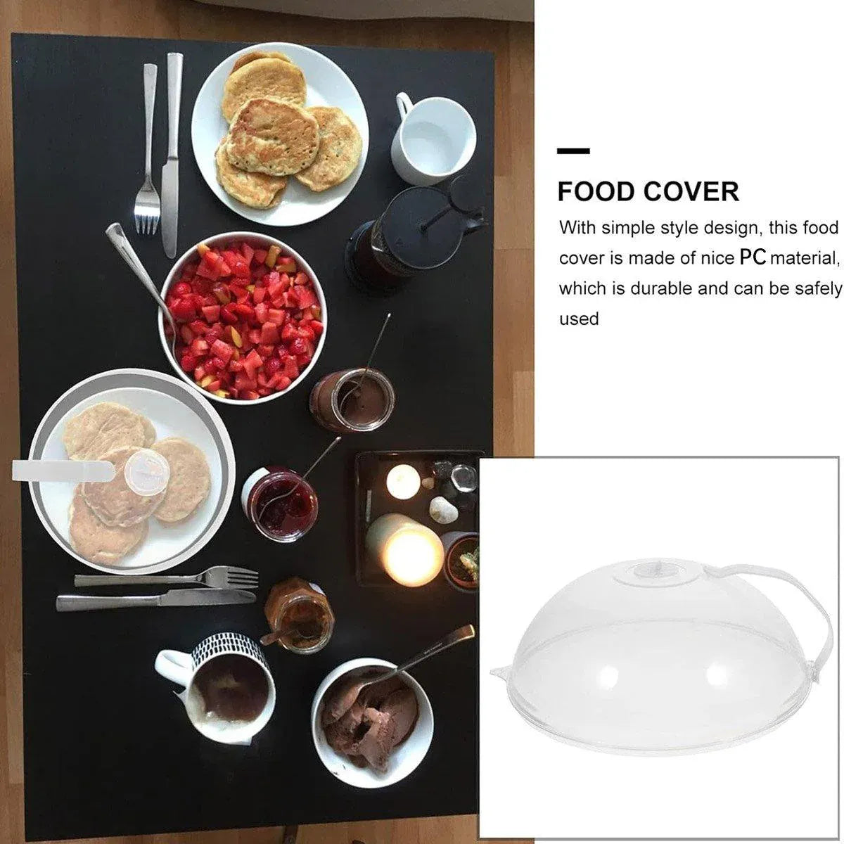 Premium Microwave Splash Proof Cover – Transparent 26cm