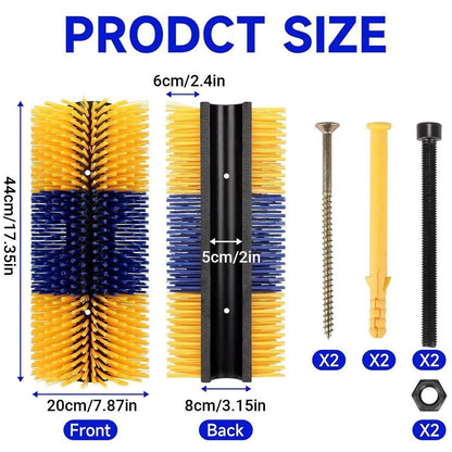 Multifunctional Livestock Brush 44cm x 20cm x 8cm - Nylon, Gentle Cleaning & Massage