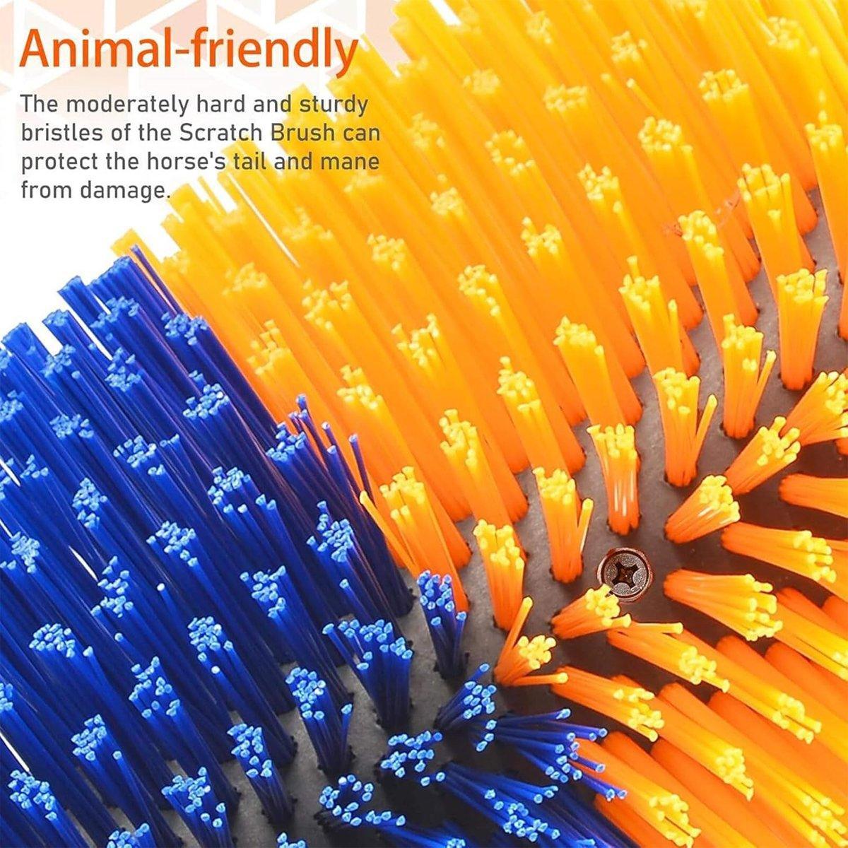 Multifunctional Livestock Brush 44cm x 20cm x 8cm - Nylon, Gentle Cleaning & Massage