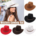 Western Cowboy Hat American Jazz Hat for Men Women Upside Down Top Hat - Red - SuperSaverAU - view 1
