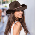 Western Cowboy Hat American Jazz Hat for Men Women Upside Down Top Hat - Red - SuperSaverAU - view 4