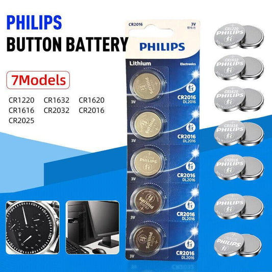 Philips CR1632 Button Battery - 20 Pack, 3V Lithium Power