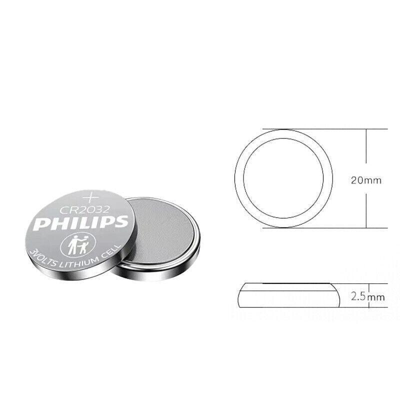 Philips CR1632 Button Battery - 20 Pack, 3V Lithium Power