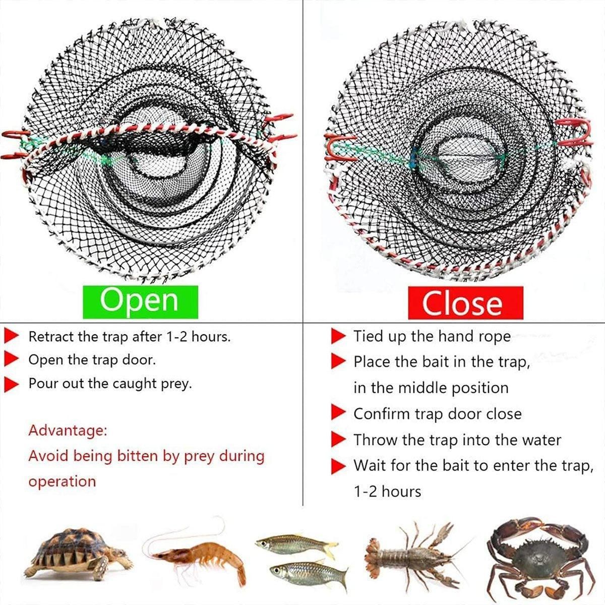 Premium Shrimp Crab Lobster Fishing Nets - 2 Pack