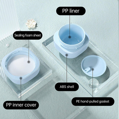 10PCS Square Lightproof Cream Jars - 50ml Cosmetic Containers in Green