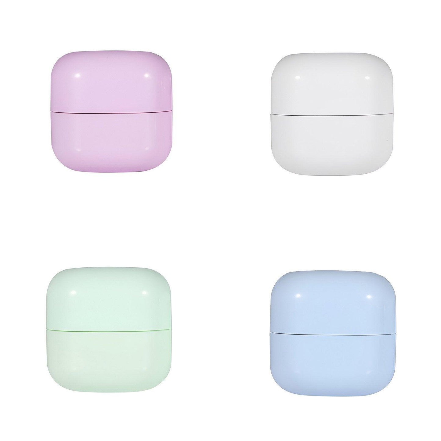 10PCS Square Lightproof Cream Jars - 50ml Cosmetic Containers in Pink