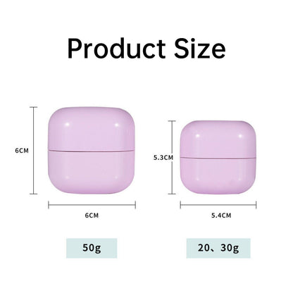 10PCS Square Lightproof Cream Jars - 50ml Cosmetic Containers in Pink