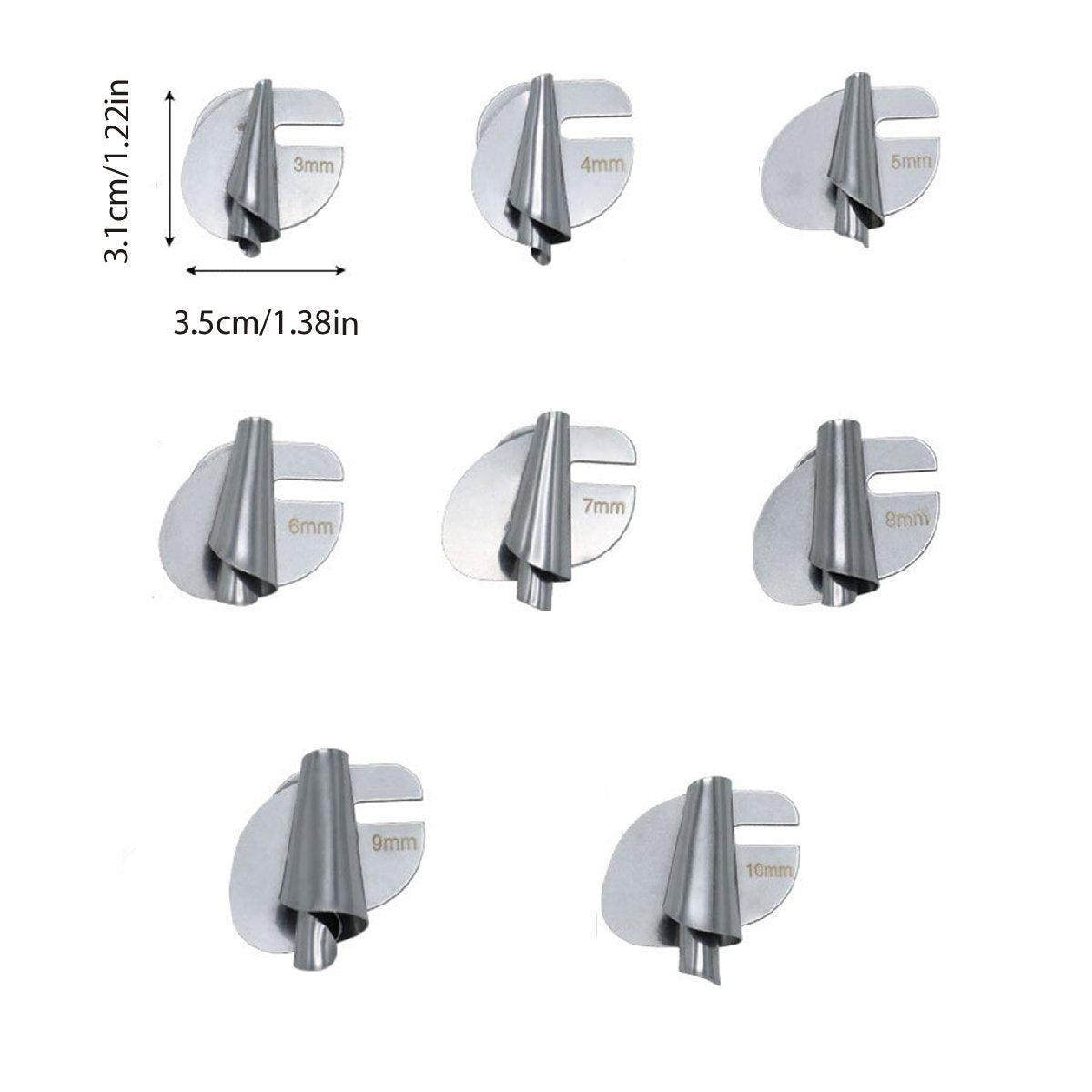 Premium Sewing Machine Spiral Flanger Attachment Set – 8 Pieces