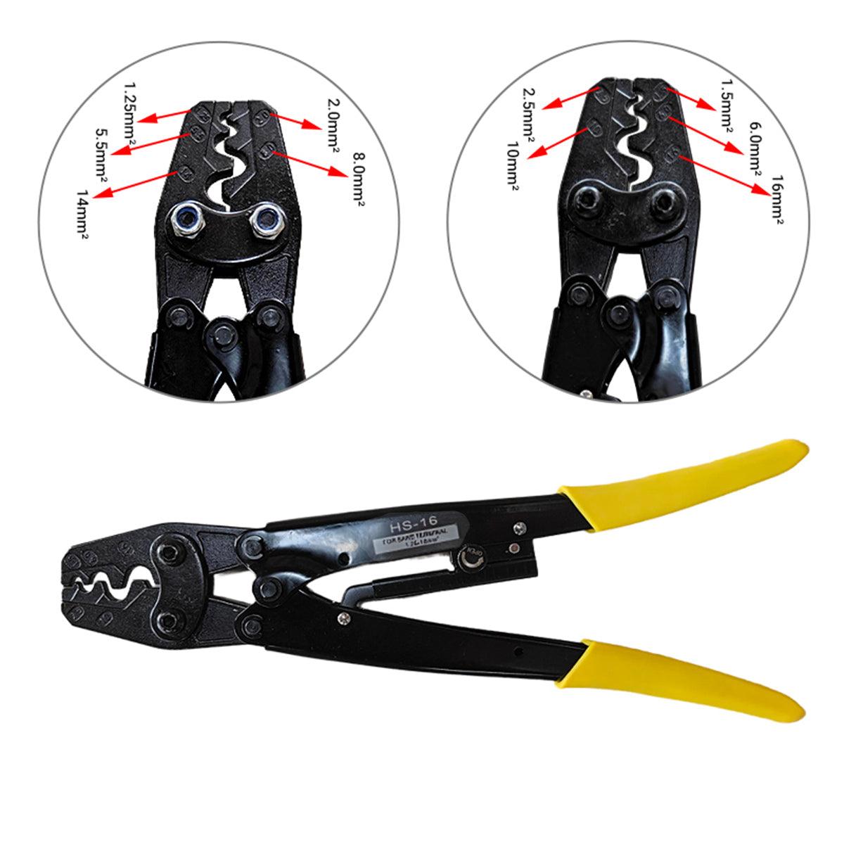 Premium Ratchet Wire Crimper Tool for Cable Lugs - 1.25-16mm²