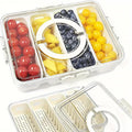 Crisper Refrigerator Storage Box - 31cm x 24cm x 7cm, 4 Compartments, BPA-Free - SuperSaverAU - view 2