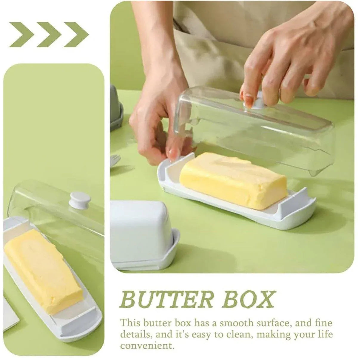 Premium Butter & Cheese Storage Box – Transparent Lid