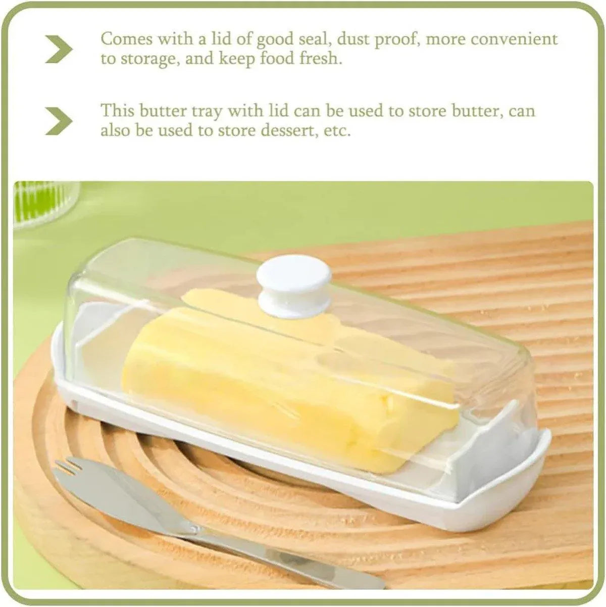 Premium Butter & Cheese Storage Box – Transparent Lid