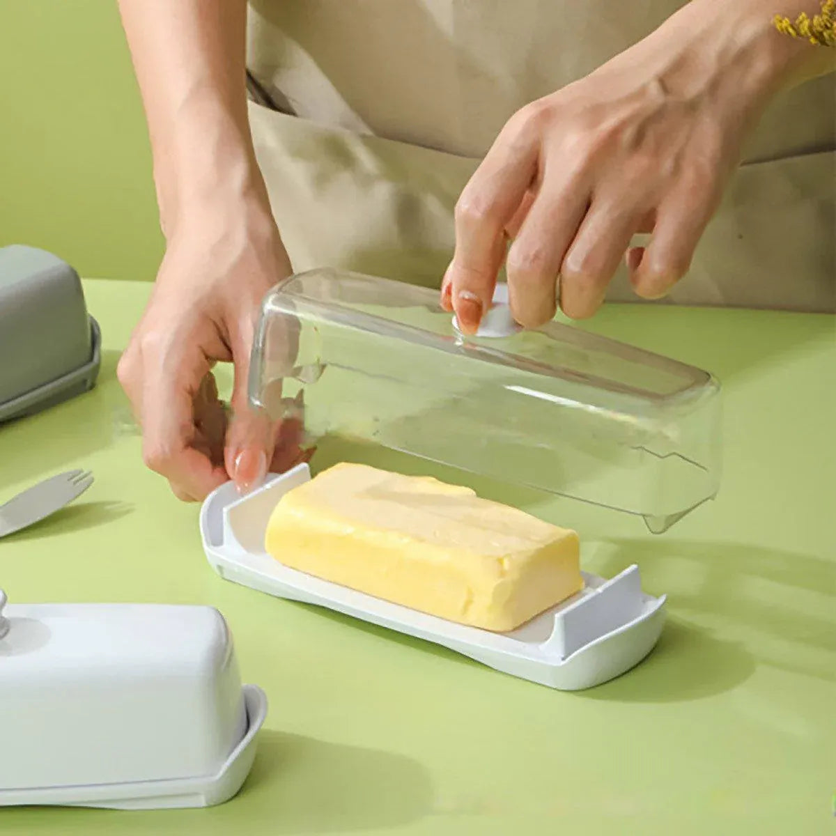 Premium Butter & Cheese Storage Box – Transparent Lid